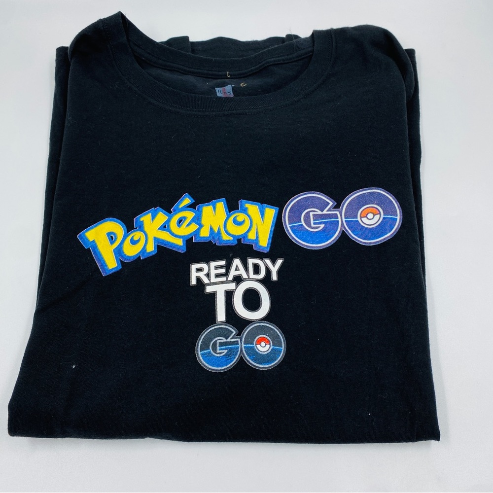 Vintage Y2K Pokémon Go Game Ready to Go Promo T Shirt Limited Black XL EUC RARE